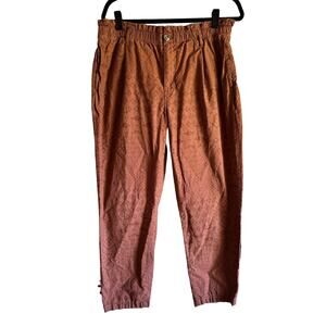 Sonoma Paper Bag Waist Pants w/ Southwestern Print in a Rust/Brown color Size L